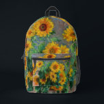 Sac À Dos Imprimé Claude Monet - Bouquet de tournesols<br><div class="desc">Bouquet de tournesols / Bouquet de tournois - Claude Monet,  Huile sur toile,  1881</div>