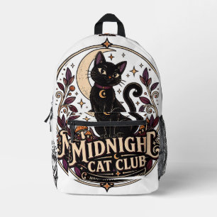 Sac À Dos Imprimé Club Chat Minuit Chat Noir Mignon Halloween