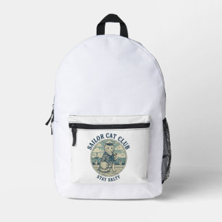 Sac À Dos Imprimé Club du chat marin