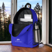Cobalt Bleu Simple Minimal Monogramme et nom
