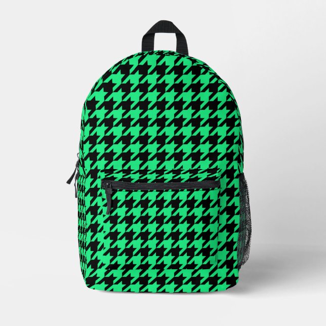 Sac À Dos Imprimé Coche de pied noir vert (Recto)