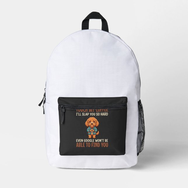 Sac À Dos Imprimé Cockapoo Amoureux de Café Drôle (Recto)