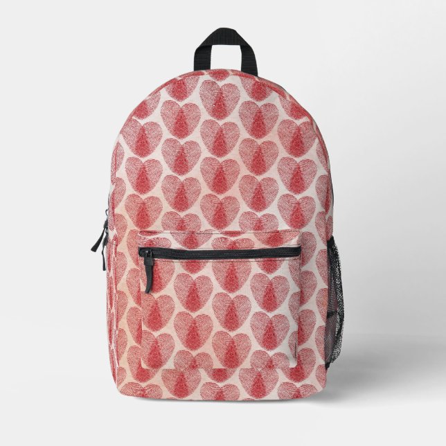 Sac À Dos Imprimé Cœur (Recto)
