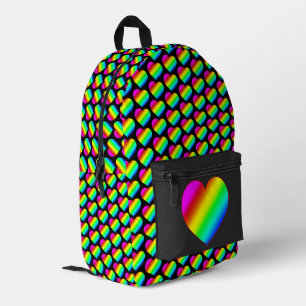 Sac À Dos Imprimé Cœur Coloré Arc-en-ciel Amour Couleur Brillante