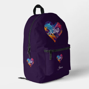 Sac À Dos Imprimé Coeur coloré XOXO-Violet