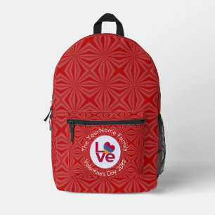 Sac À Dos Imprimé Cœur de drapeau arménien AMOUR Texte personnalisé 