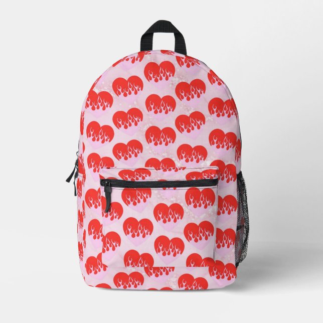 Sac À Dos Imprimé Cœur de feu (Recto)