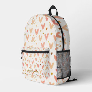 Sac À Dos Imprimé Cœurs roses doux motif sans couture