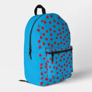 Sac À Dos Imprimé Coeurs rouges joueurs Sky Blue