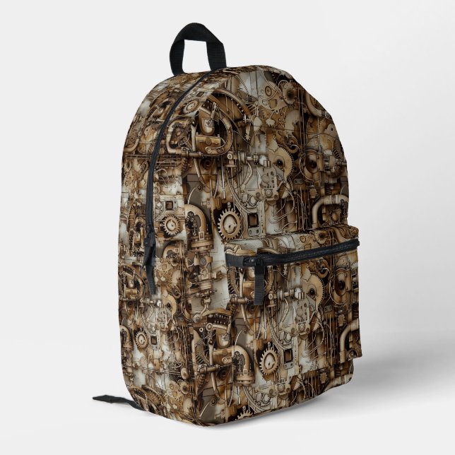 Sac À Dos Imprimé Cogroues rétro Steampunk (Coin arrière gauche)