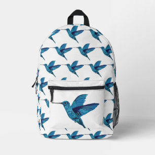 Sac À Dos Imprimé Colibri bleu