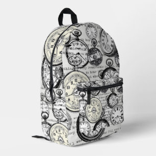 Sac À Dos Imprimé Collage Montre de Goût Victorien Alice au Pays des