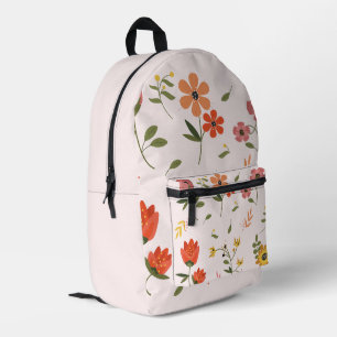 Sac À Dos Imprimé collection de fleurs