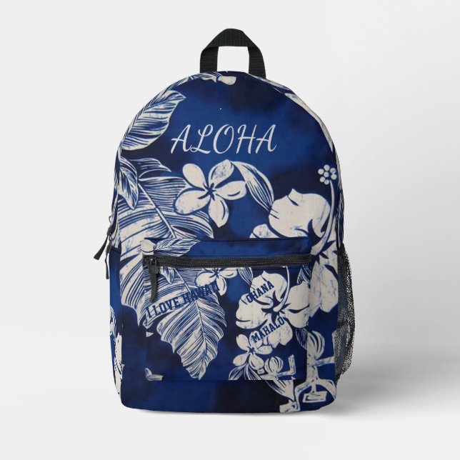 Sac À Dos Imprimé Collection Hawaii Aloha - Aloha  (Recto)