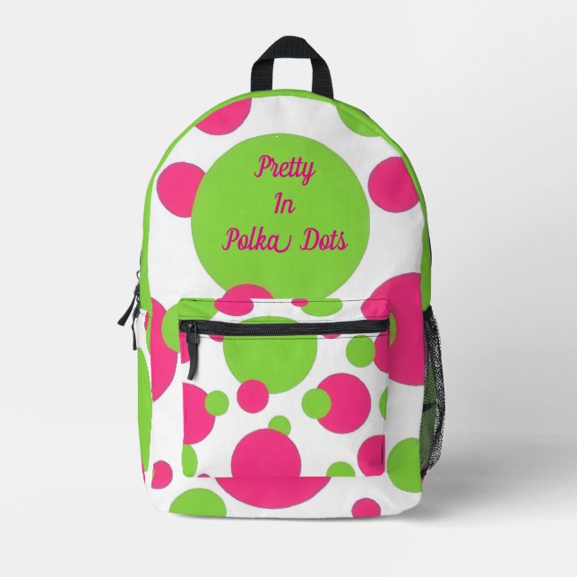 Sac À Dos Imprimé Collection Jolis à pois  - Dames (Recto)