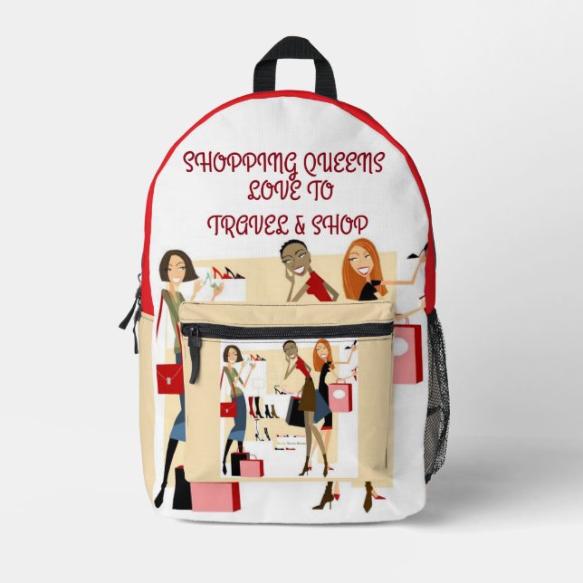 Sac À Dos Imprimé Collection Shopping Queen - Dames  (Recto)