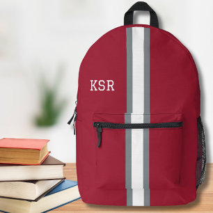 Sac À Dos Imprimé Colorations de l'école de la criminalité/gris/blan