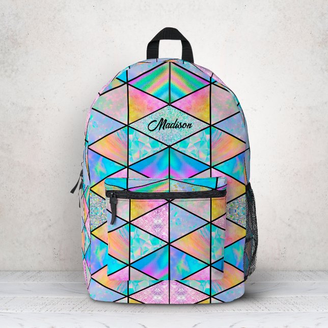 Sac À Dos Imprimé Coloré holographique élégant (Créateur téléchargé)