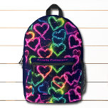 Sac À Dos Imprimé Coloré Moderne Fille Néon Amour Coeur Personnalisé<br><div class="desc">Colorful Modern Girly Neon Love Heart Personnalisé Nom Backpacks présente un coeur d'amour néon coloré motif en rose,  vert,  bleu et jaune. Parfait pour retourner à l'école,  les sports,  la salle de sport,  les voyages et plus encore. Conçu par ©2023 Evco Studio www.zazzle.com/store/evcostudio</div>