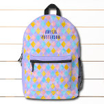 Sac À Dos Imprimé Coloré Moderne Motif Diamant Girly Personnalisé<br><div class="desc">Colorful Modern Girly Diamond Motif Nom personnalisé Backpacks comporte un motif de diamant coloré en rose,  violet,  bleu et jaune. Parfait pour retourner à l'école,  les sports,  la salle de sport,  les voyages et plus encore. Conçu par ©2023 Evco Studio www.zazzle.com/store/evcostudio</div>