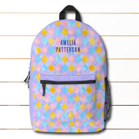 Coloré Moderne Motif Diamant Girly Personnalisé