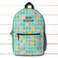 Coloré Moderne Motif Diamant Girly Personnalisé