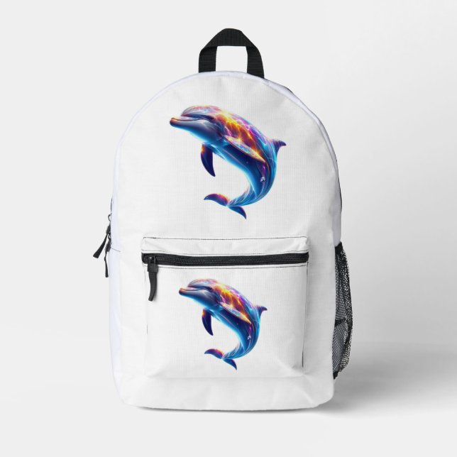 Sac À Dos Imprimé Colorful Dolphin Cute Arts (Recto)