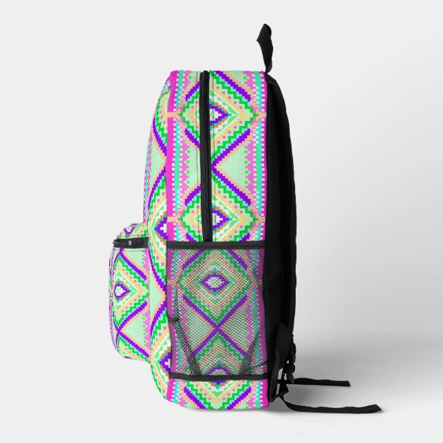 Sac À Dos Imprimé Colorful Geometric Boho Pattern (Droite)