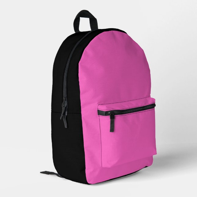 Sac À Dos Imprimé Combinaison de couleurs rose noir (Coin arrière gauche)