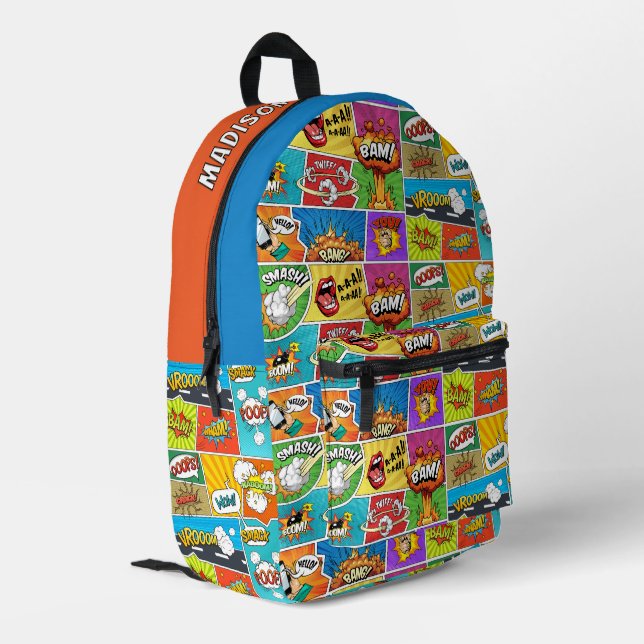 Sac À Dos Imprimé Comics de noms personnalisés (Coin arrière gauche)