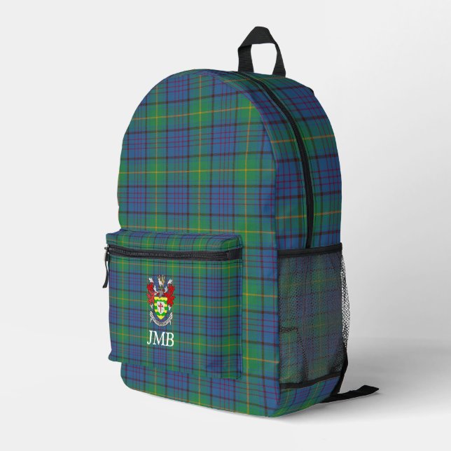 Sac À Dos Imprimé Comté d'Irlande Donegal Tartan Personnalisé (Coin arrière droit)