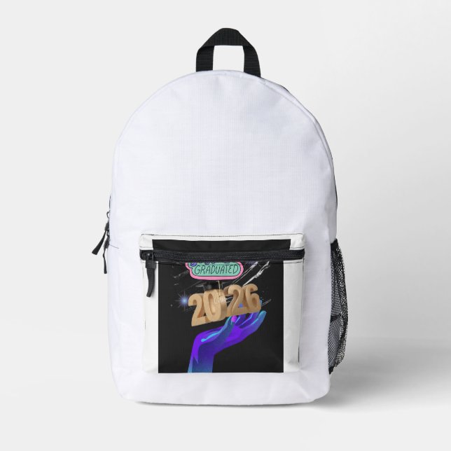 Sac À Dos Imprimé Conception de célébration Senior 2026 (Recto)