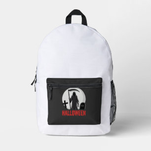 Sac À Dos Imprimé Conception de cimetière de la Faucheuse Halloween