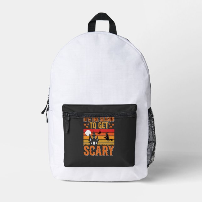 Sac À Dos Imprimé Conception de Maison Hantée Sorcière Halloween Eff (Recto)