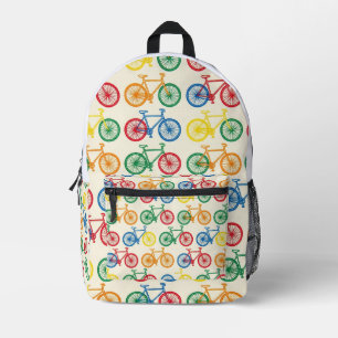 Sac À Dos Imprimé Conception de motif de bicyclette abstraite coloré