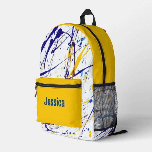 Sac À Dos Imprimé Conception de peinture artistique (Coin arrière droit)