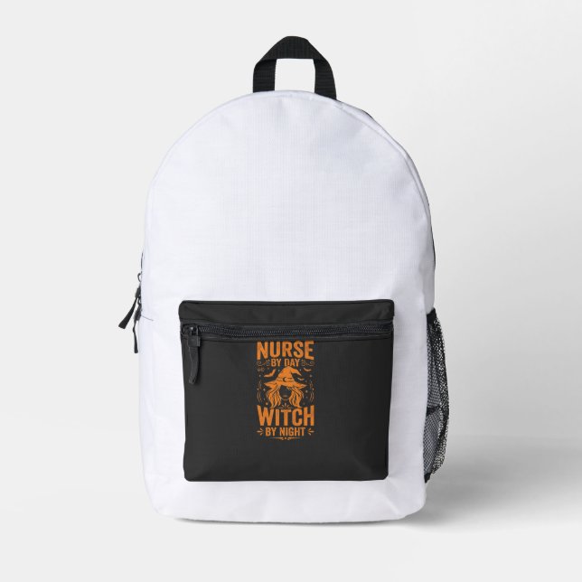 Sac À Dos Imprimé Conception de sorcière infirmière Halloween (Recto)