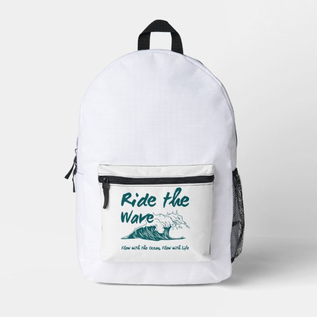 Sac À Dos Imprimé Conception de surf Ride the Wave (Recto)