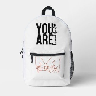 Sac À Dos Imprimé Conception de typographie « Belle » minimaliste –