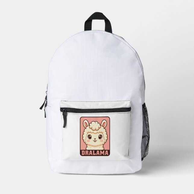 Sac À Dos Imprimé Conception d'illustration de lama mignon (Recto)