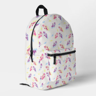 Sac À Dos Imprimé Conception florale pourpre