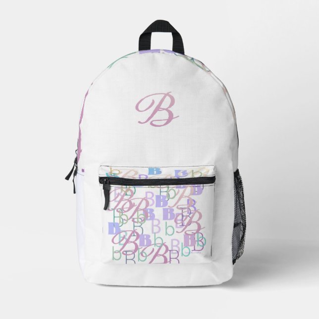 Sac À Dos Imprimé Confettis en forme de lettres "B" (Recto)