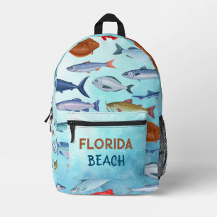 Sac À Dos Imprimé Cool de la mer poisson à motif océanique Aquarelle