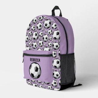 Sac À Dos Imprimé Cool filles soccer sports ajouter le nom