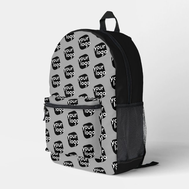 Sac À Dos Imprimé Cool Moderne Motif clair gris clair Ajouter votre  (Coin arrière droit)
