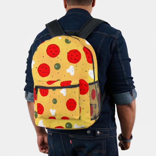 Sac À Dos Imprimé Cool plaisir pizza pepperoni champignon (Insitu (Modèle))