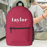 Sac À Dos Imprimé Cool Preppy rose moderne minimaliste tendance pers<br><div class="desc">Voici le Cool Preppy Pink Modern Minimalist tendance Sac à dos imprimé personnalisé, un accessoire polyvalent et élégant conçu pour diverses utilisations. Ce sac à dos est un choix idéal pour les fournitures de retour à l'école, offrant une touche personnalisée qui s'adresse à la fois aux élèves et aux enseignants....</div>