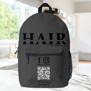 Sac À Dos Imprimé Cool QR Code coiffeur Cosmetology Professionnel