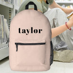 Sac À Dos Imprimé Cool rose rose moderne minimaliste tendance person<br><div class="desc">Voici le Cool Blush Pink Modern Minimalist Tendance Sac à dos imprimé personnalisé - un accessoire exceptionnel qui combine harmonieusement style et fonctionnalité pour une variété d'objectifs. Ce sac à dos est conçu pour les fournitures de retour à l'école, offrant une touche personnalisée qui résonne à la fois avec les...</div>