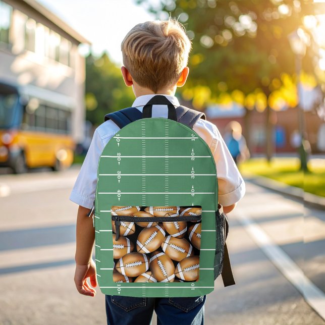 Sac À Dos Imprimé Cool Sports Football Field Pattern (Football field cool kids backpack)